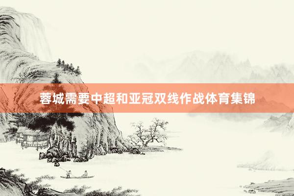 蓉城需要中超和亚冠双线作战体育集锦