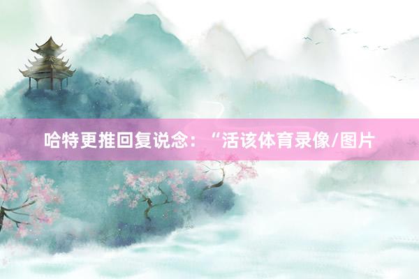 哈特更推回复说念：“活该体育录像/图片