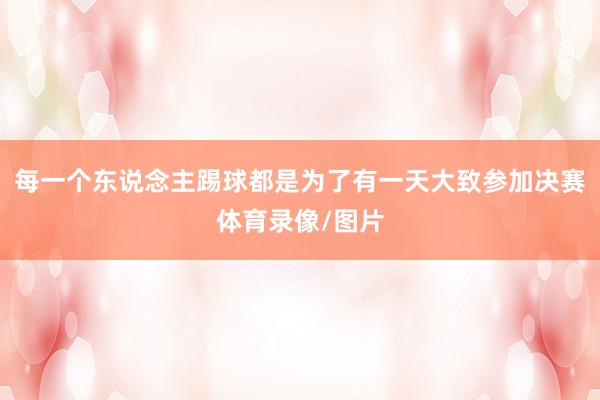 每一个东说念主踢球都是为了有一天大致参加决赛体育录像/图片