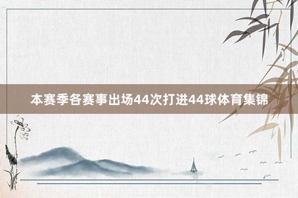本赛季各赛事出场44次打进44球体育集锦