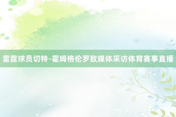 雷霆球员切特-霍姆格伦罗致媒体采访体育赛事直播