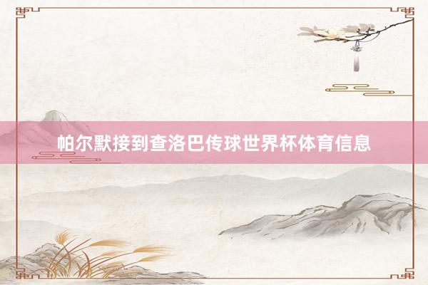 帕尔默接到查洛巴传球世界杯体育信息