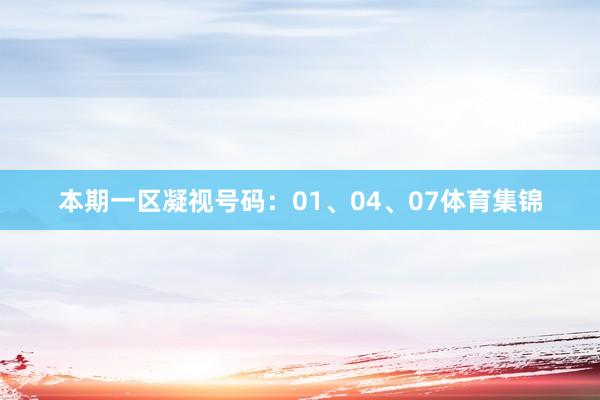 本期一区凝视号码：01、04、07体育集锦
