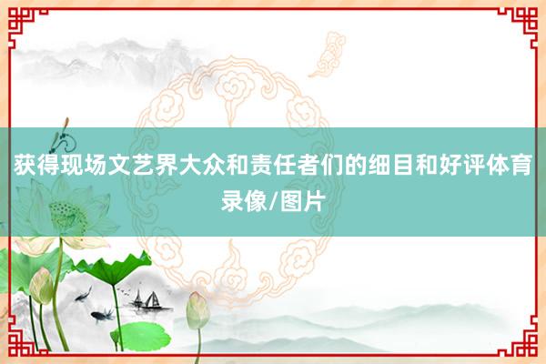 获得现场文艺界大众和责任者们的细目和好评体育录像/图片