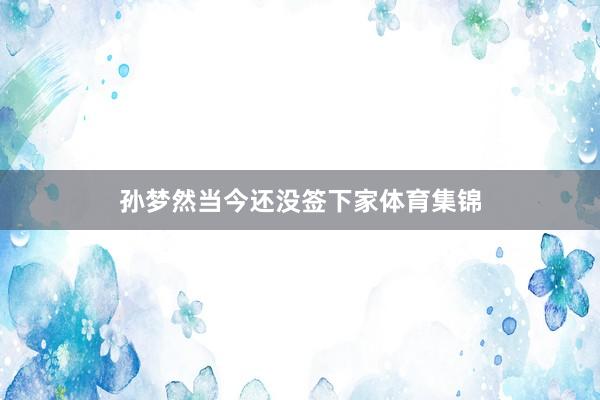 孙梦然当今还没签下家体育集锦