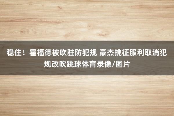 稳住！霍福德被吹驻防犯规 豪杰挑征服利取消犯规改吹跳球体育录像/图片