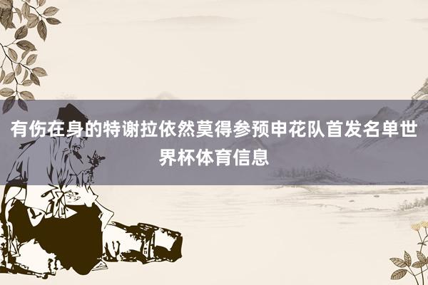 有伤在身的特谢拉依然莫得参预申花队首发名单世界杯体育信息