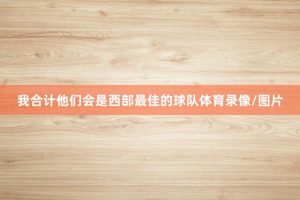 我合计他们会是西部最佳的球队体育录像/图片